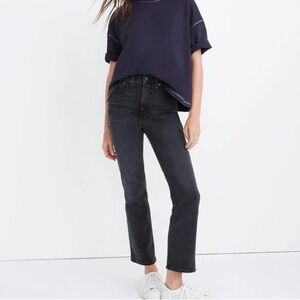 Madewell Slim Demi-Boot Jeans in Faded Black Size 28 NEW